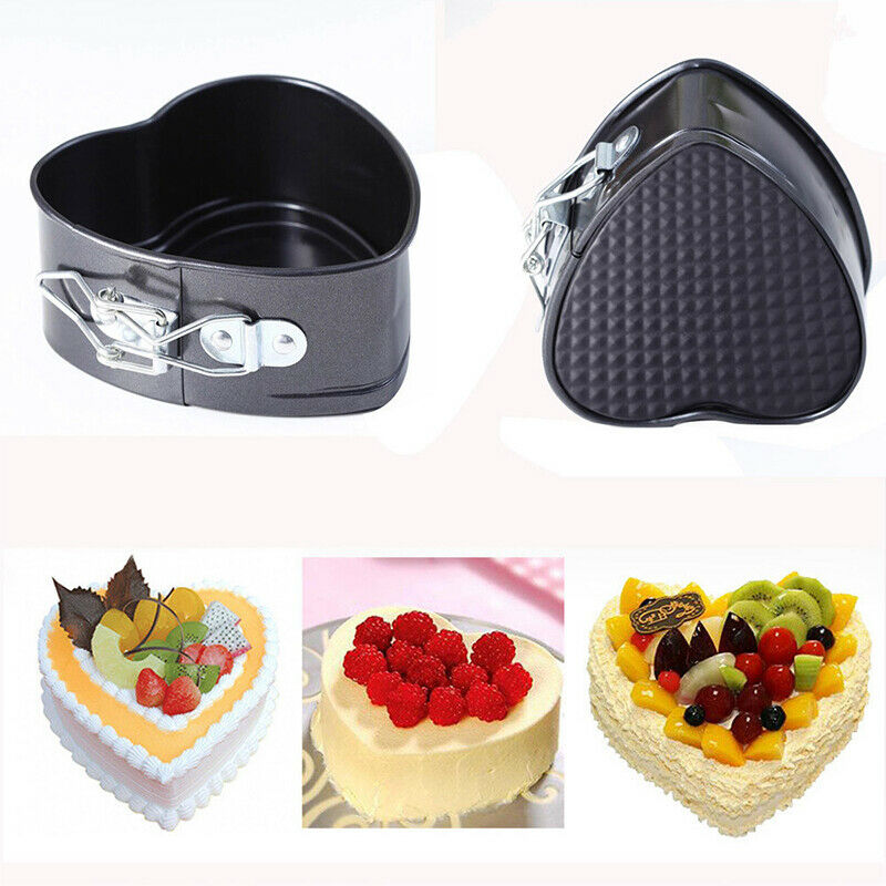 Heart-Shaped Cake Tin Non-stick Spring Form Loose Baking Pan Tray Baking .l8
