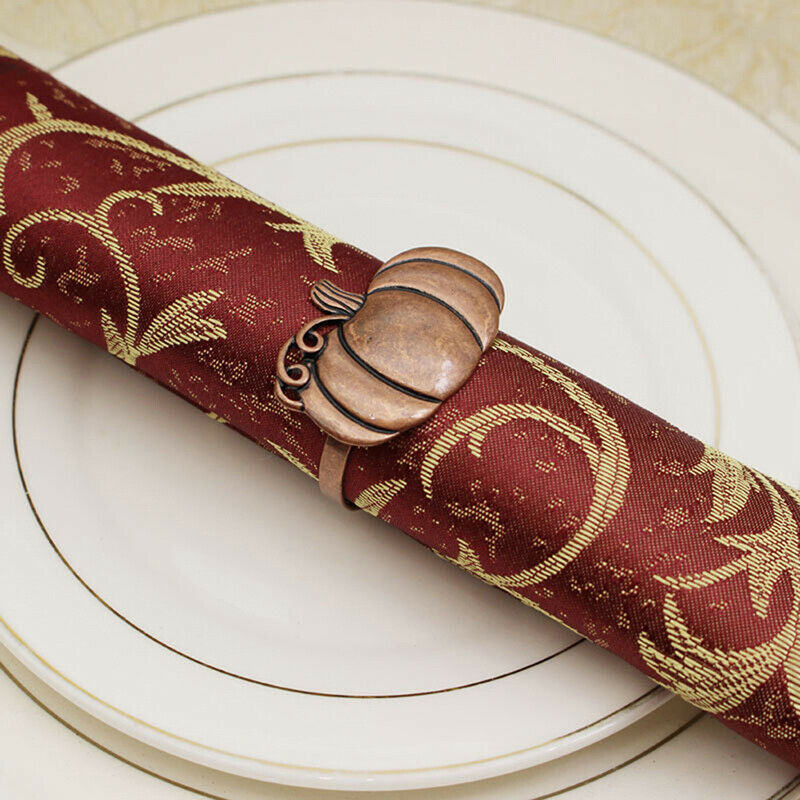 Bronze Pumpkin Napkin Buckle Bronze Pumpkin Napkins Halloween Napkin R MLC SJ