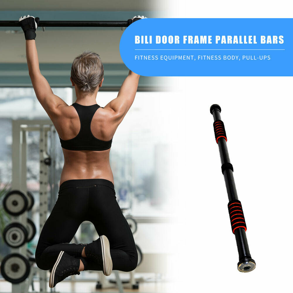 Stainless Steel Door Horizontal Bar Sport Pull Up Arm Strength Training Bar @