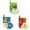 3 Pieces Mini Christmas Stocking Fireplace Tree Decor Gift Card Silverware