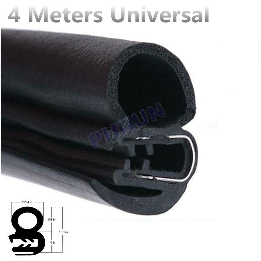 13ft Car Trunk Door Seal Weatherstrip Body Mounted EPDM & Steel Belt Universal