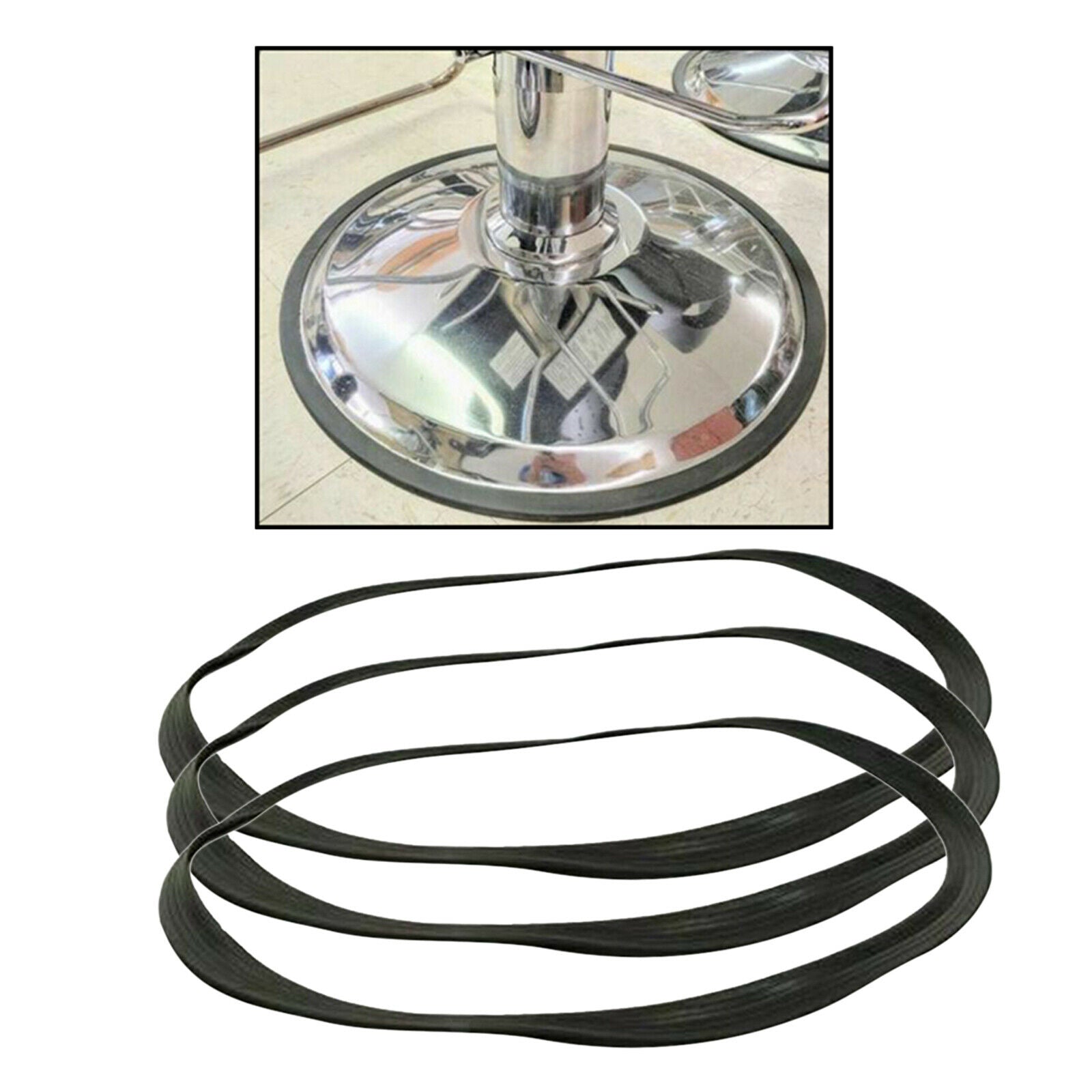 3x Barber Salon Chair Base Floor Protective Rubber Ring Gasket TRIM Protect