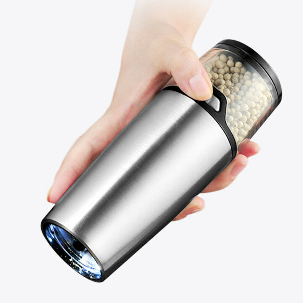 Electric Salt and Pepper Grinder Refillable Spice Mills One Hand Operated