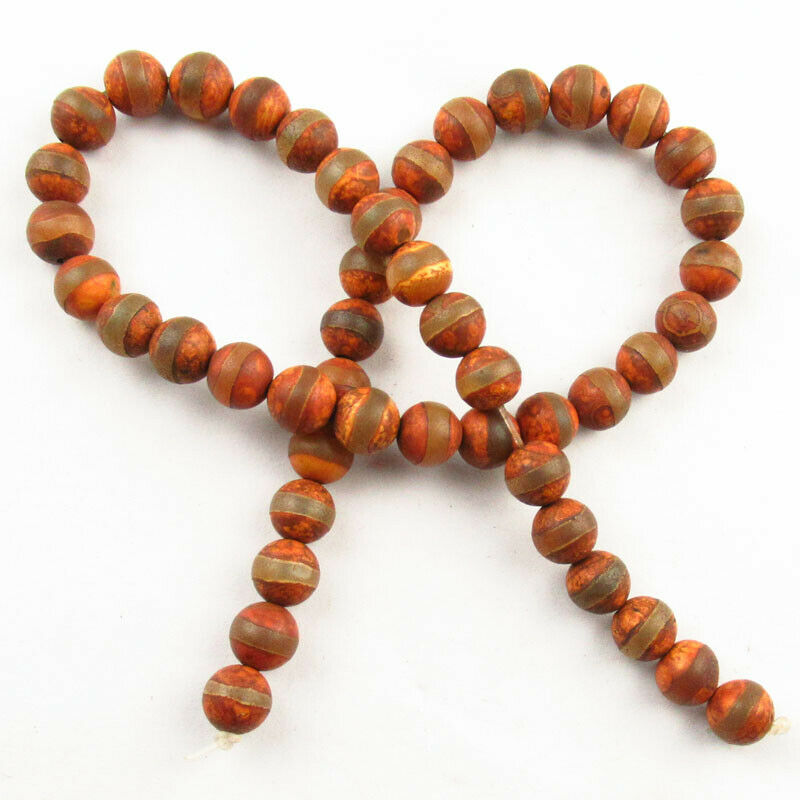 1 Strand 6mm Red Tibet Agate Heaven Eye Round Ball Loose Bead 15.5 inch A-375TZ