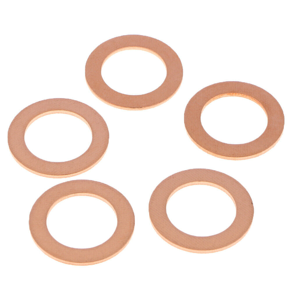 10Pcs Metal Oil Drain Plug Crush Washers Gaskets For Ford Bronze