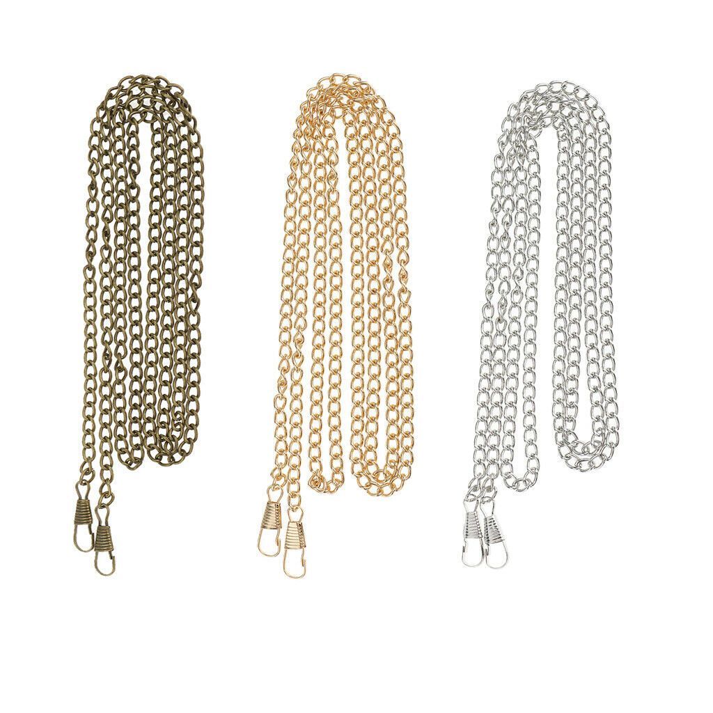 3 Colors Metal Crossbody Shoulder Bag Chain Strap Handle Replacement 120cm
