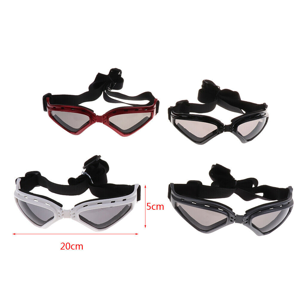 Plastic Pet Dog Puppy UV Goggles Sunglasses Eye Wear Protection White