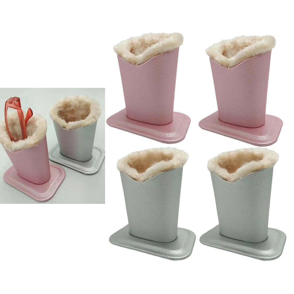 4x Modern Anti-Scratch Plush Lined Eyeglasses Holder For Desk Nightstand