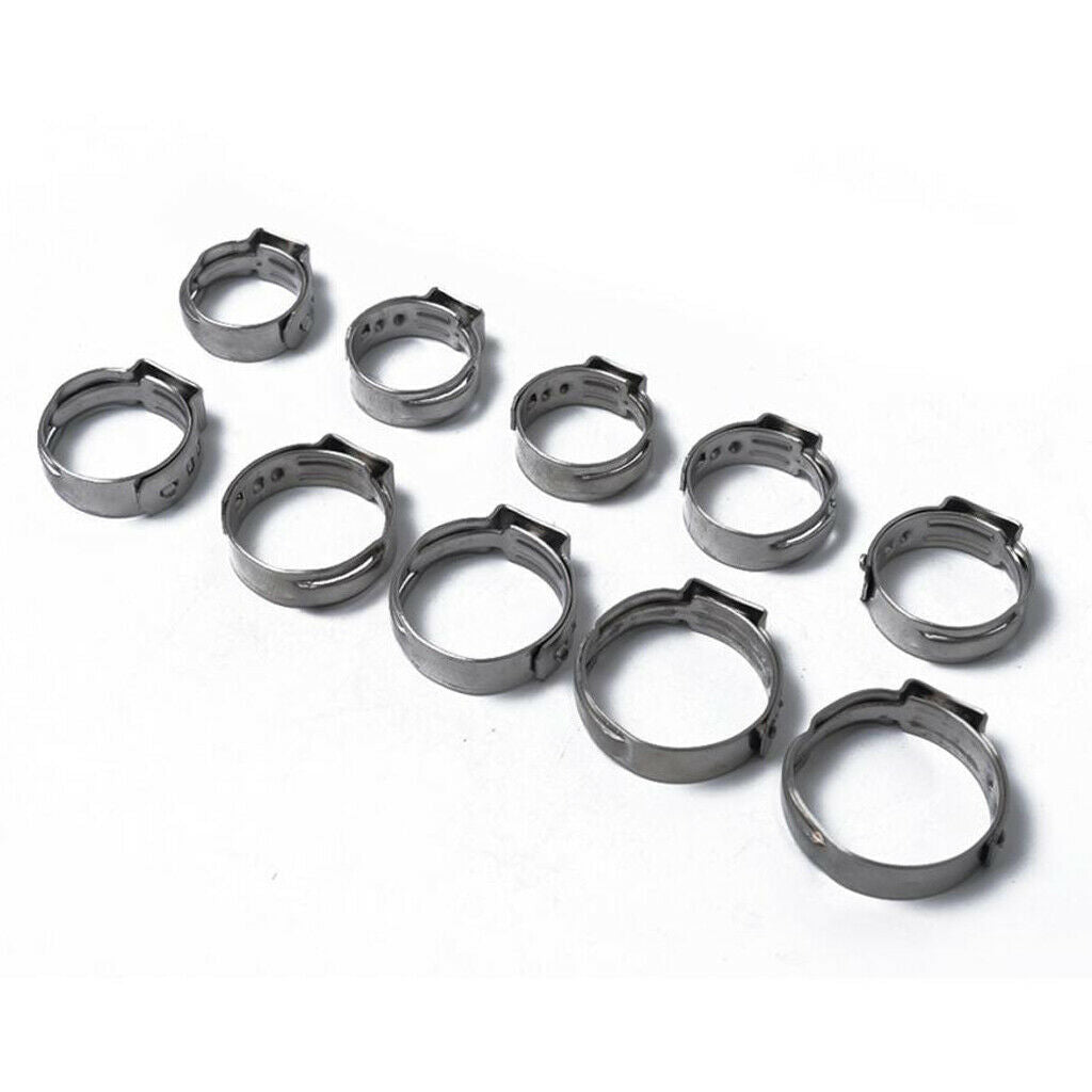 12 Kinds 5.3-22.6mm Stainless Steel Single Ear Hydraulic Fuel Hose Clamps