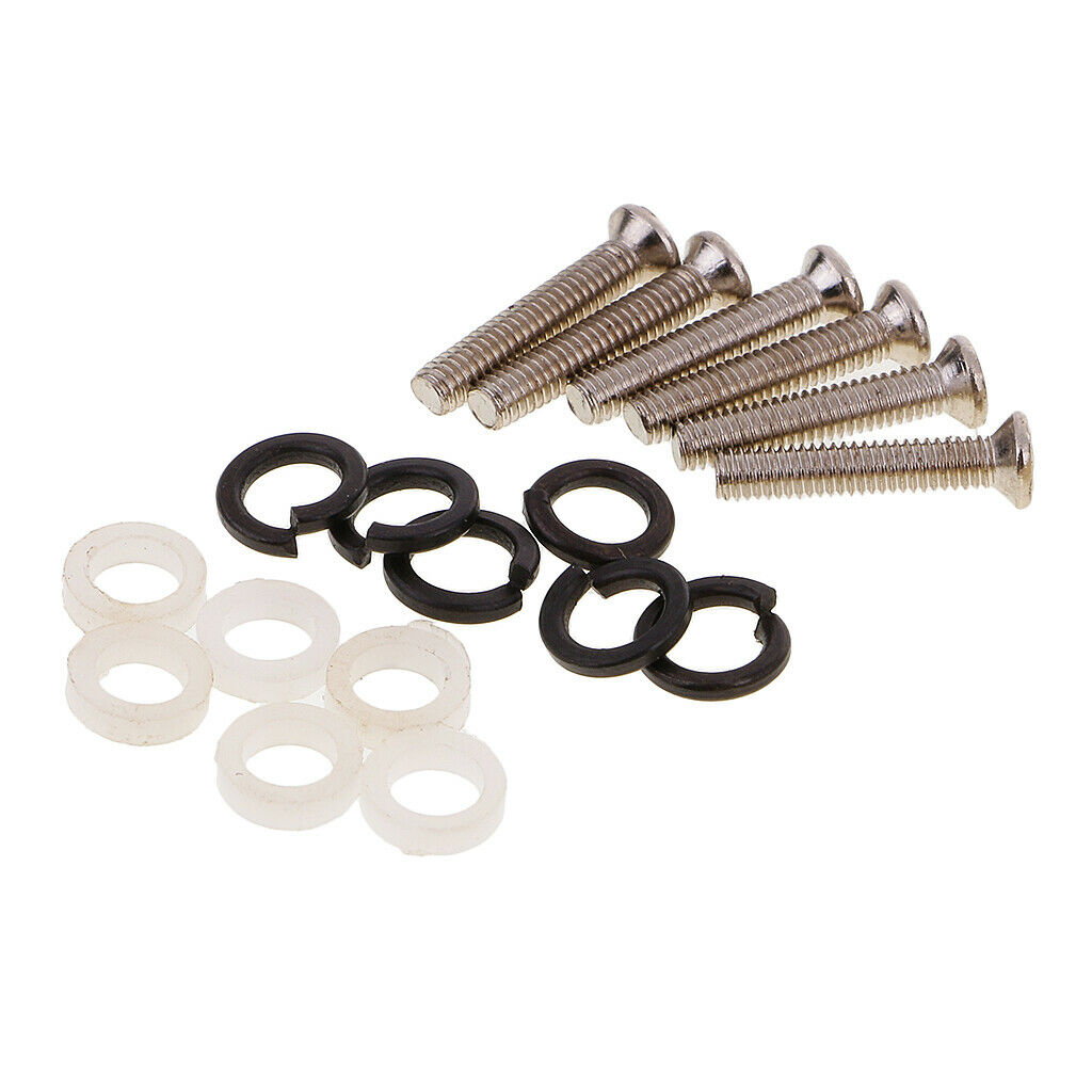6 pieces plastic acoustic / electric guitar tuner tuning peg button white