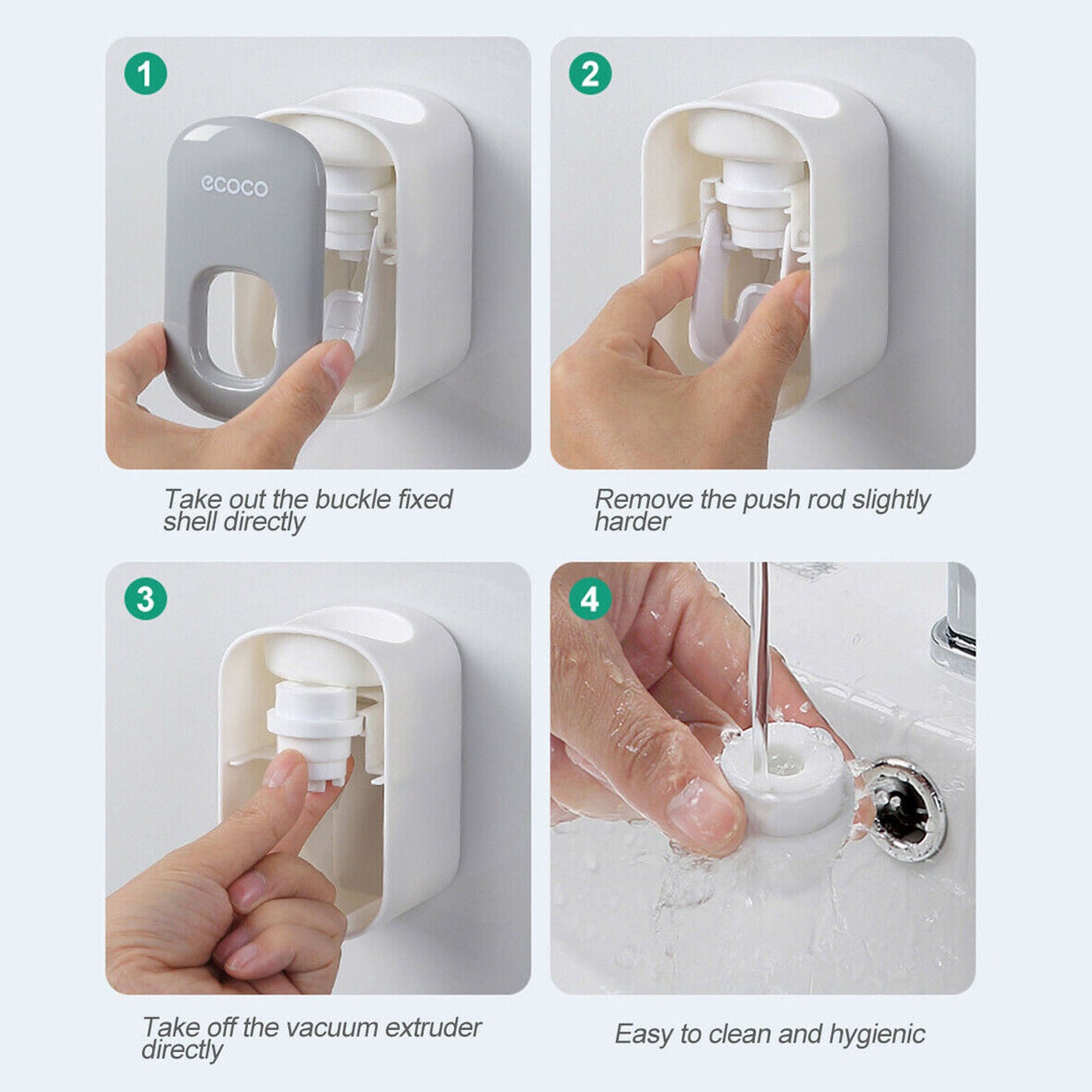 Automatic Toothpaste Dispenser Wall Mounted Holder Squeezer Bathroom Toilet Home