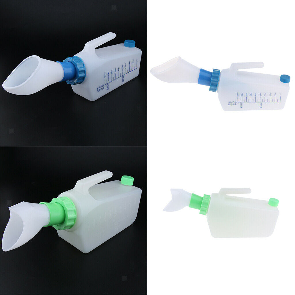 2X Elderly Patient Female Urinal Bottle Pee Bottles Night Drainage Container