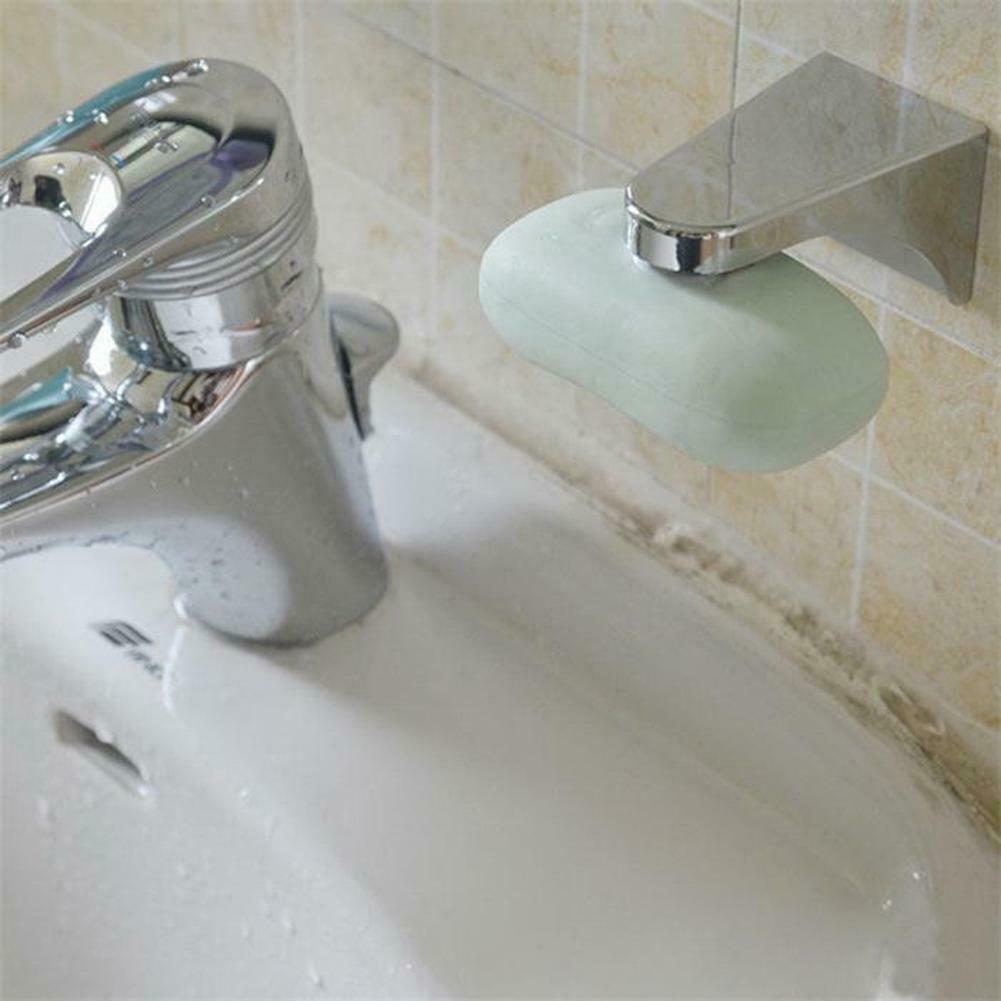 Bathroom Magnetic Soap Holder Container Dispenser Wall Attachment @