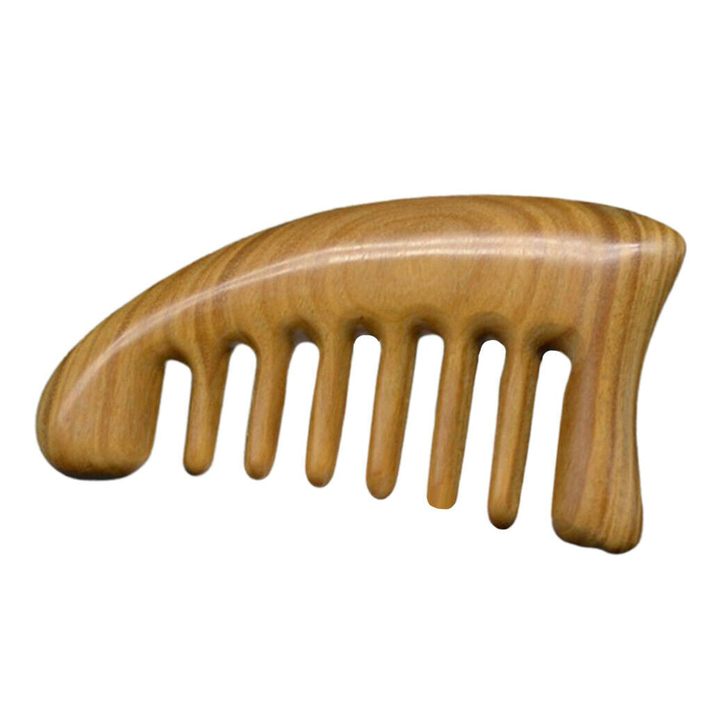 Smooth Mini Round Wide Tooth Sandalwood Comb Head Massage GuaSha Tools 03