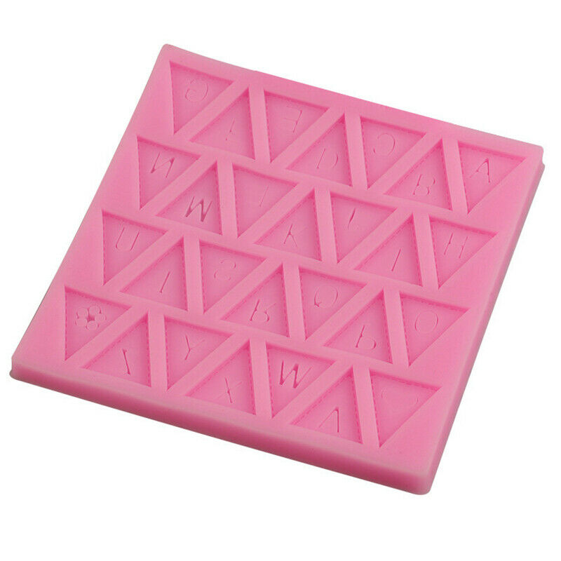 Letters Mold Triangle Alphabet Silicone Fondant Chocolate Cake Baking Mou.l8