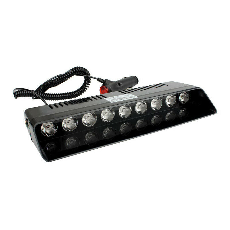 9 LED Emergency Strobe Light 12V Windshield Dashboard Interior Flash Roof Lamp