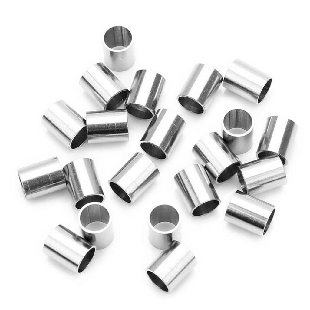 20 Metal Smooth Stainless Steel Column Spacers Loose Beads Jewelry Accessories