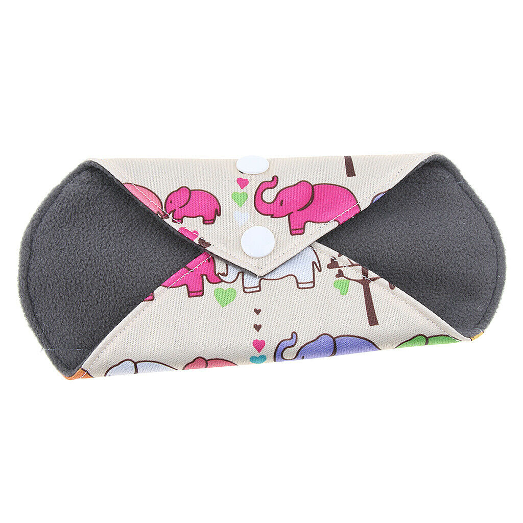 15x Charcoal Bamboo Cloth Menstrual Pads Sanitary Pad Super Absorbent 7"