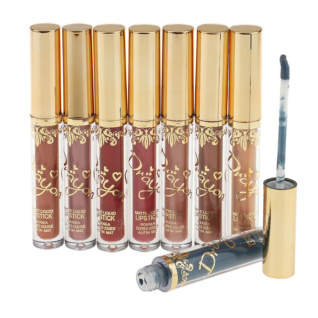 8 Colors Long Lasting Matte Metal Lipstick Pencil Liquid Lip Gloss Makeup
