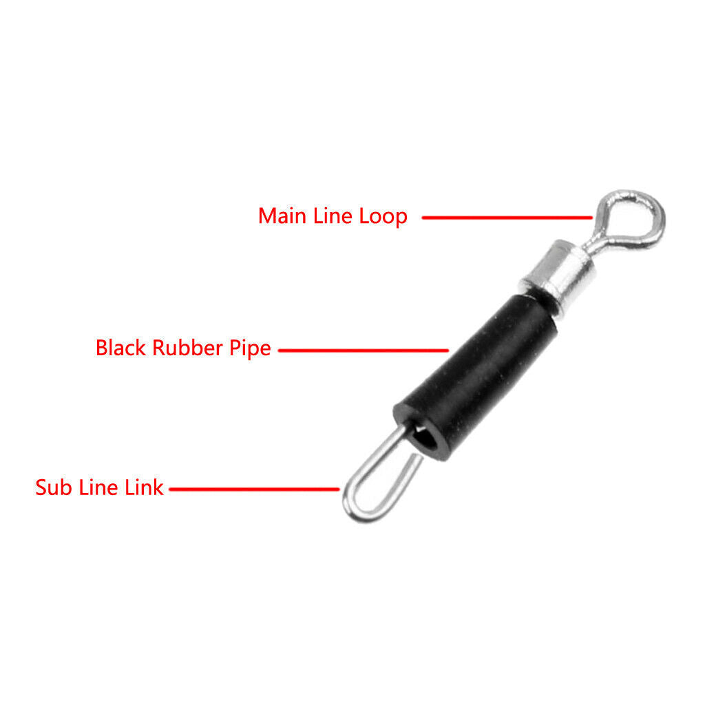 100pcs Fishing Hook and Line Connector Fast Sub-line Clip Ring 14mm