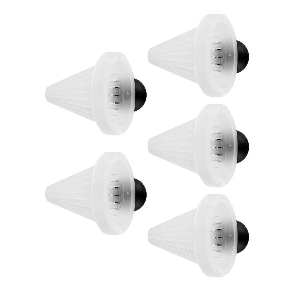 5 Pieces Cone Worm Feeder with Suction Cup, Aquarium Plastic Tapered Red Worm