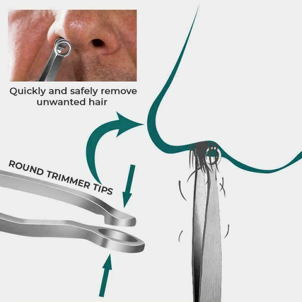 Universal Nose Hair Trimming Tweezers Steel Eyebrow Hair 2021 Nose Cut V0G0