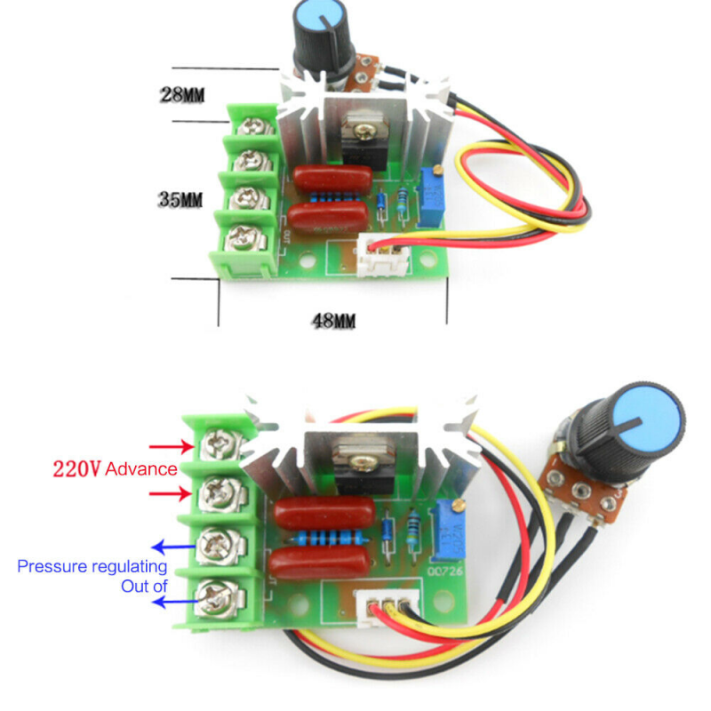 Dimming Dimmer Motor Speed Controller Electronic Voltage Regulator Ac 220V 2000W