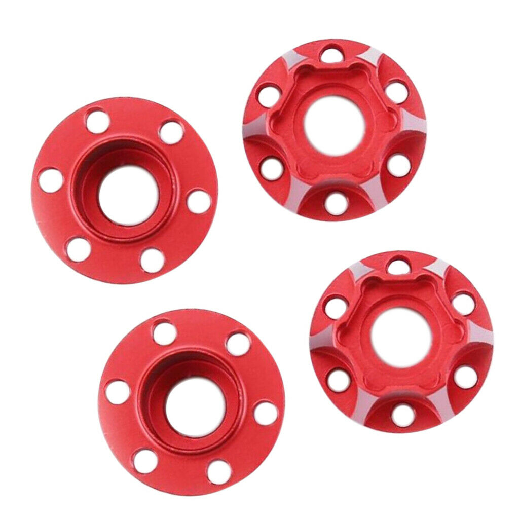 9mm Wheel Hex Rim Hub Drive Adapter for 1/10 Axial SCX10 TRX4 D90 Red