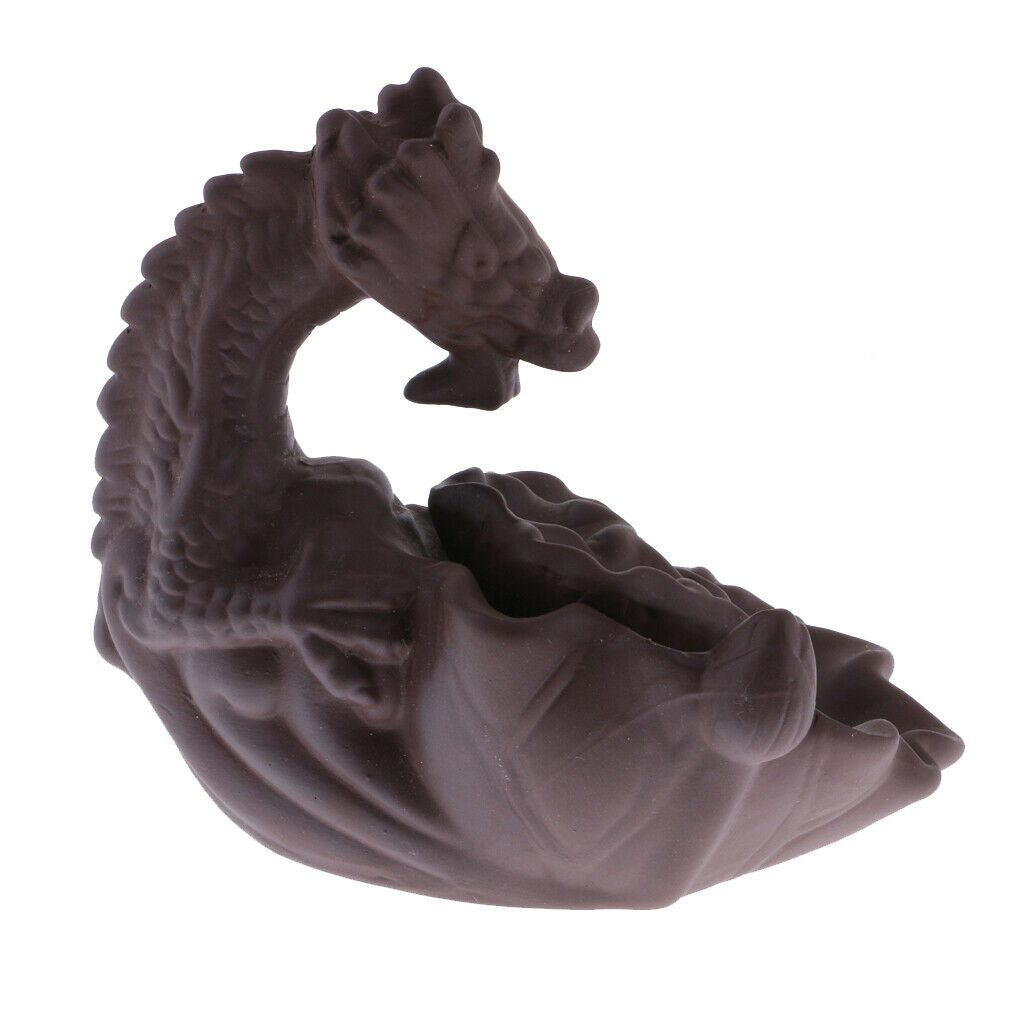 Dragon Pond Smoke Backflow Tower Cone Incense Burner Cone Holder Ceramic #2