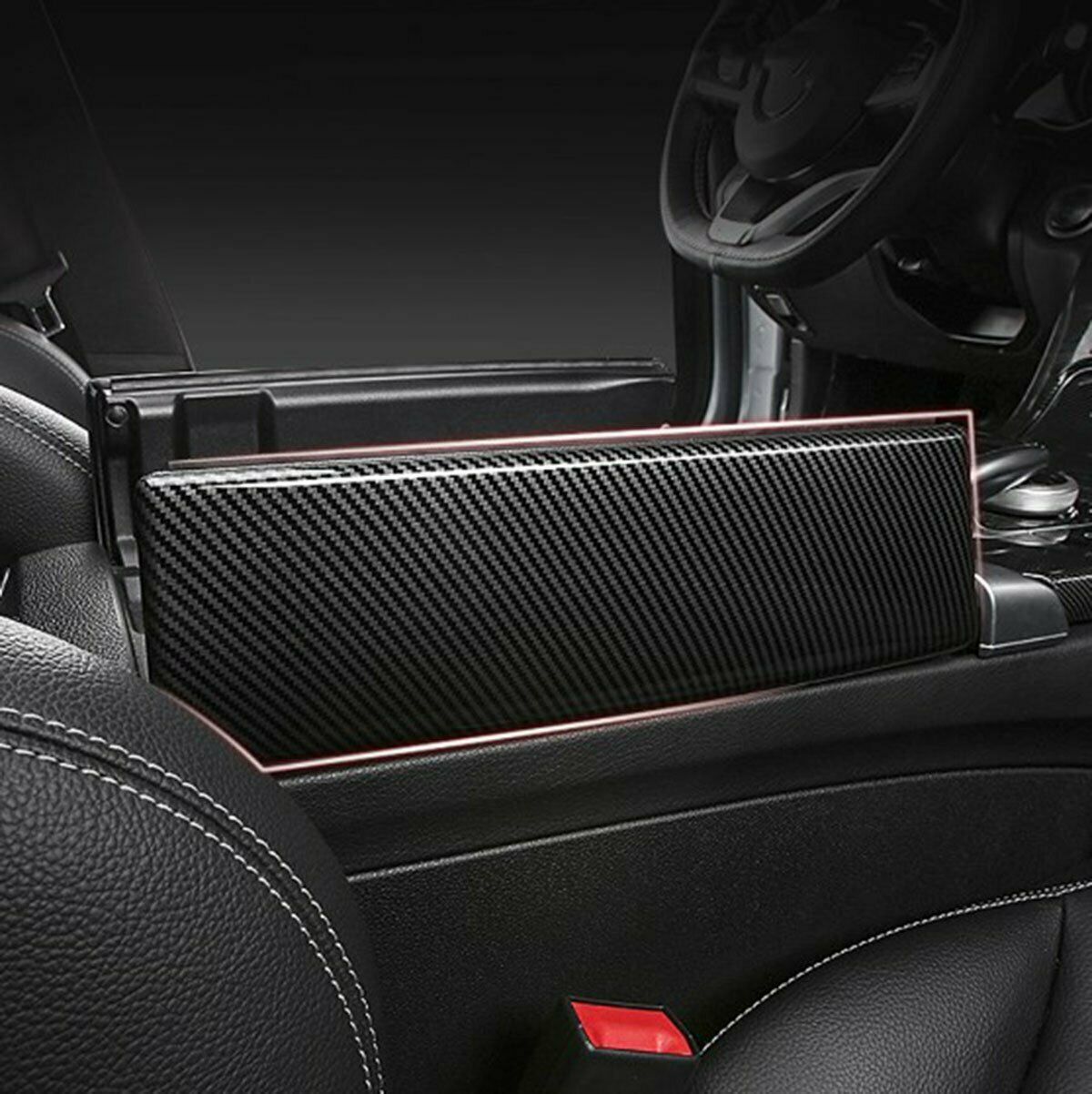 Carbon Color Center Armrest Box Panel Trim For Mercedes Benz E Class W213 16-19