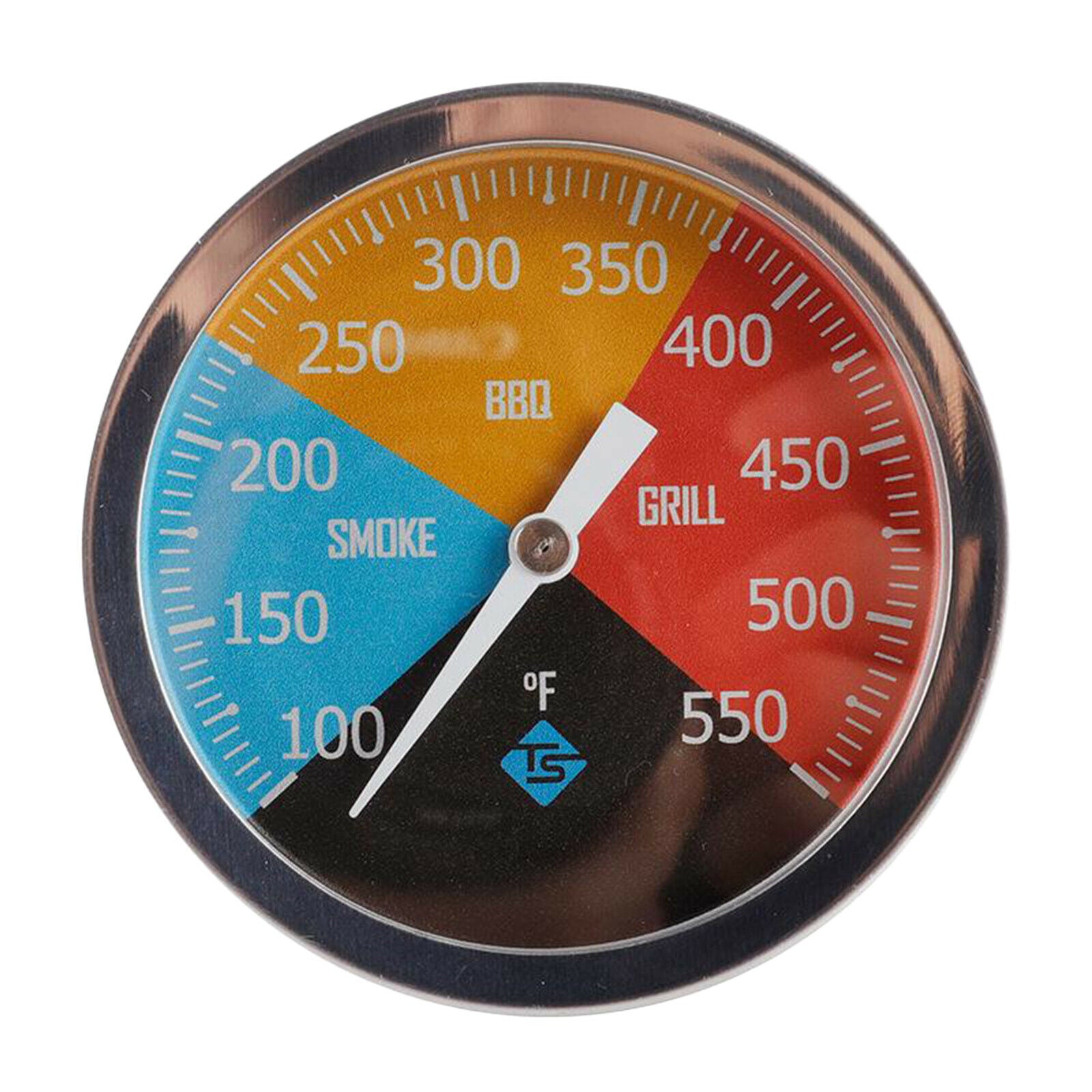 3" Latest BBQ Grill Thermometer Barbecue Oven Pit Temperature Gauge Dial