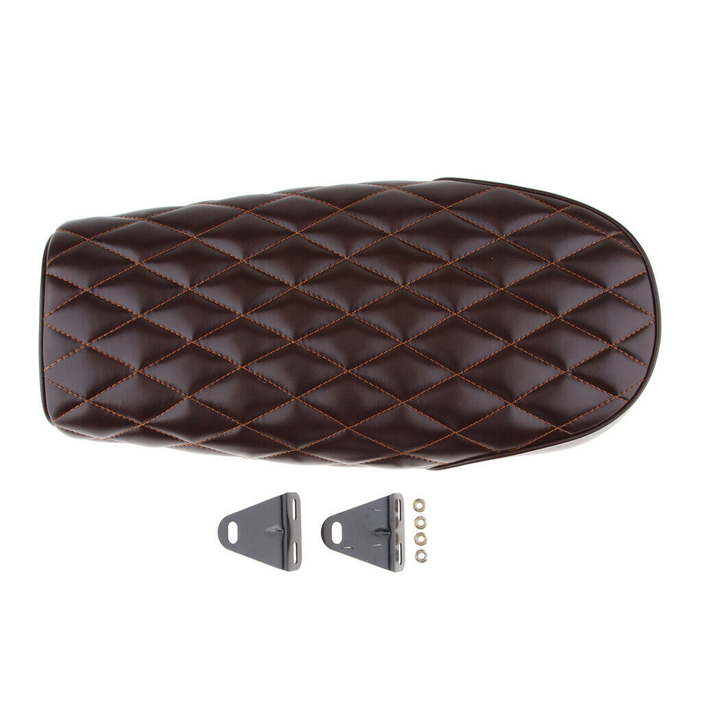 Motorcycle Flat Brat Style Tracker Cafe Racer Seat 53cm - Brown