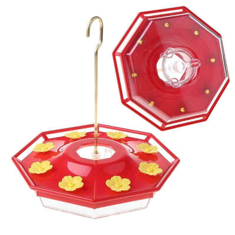 12 oz Plastic Hanging Hummingbird Feeder with 4 Feeding Ports
