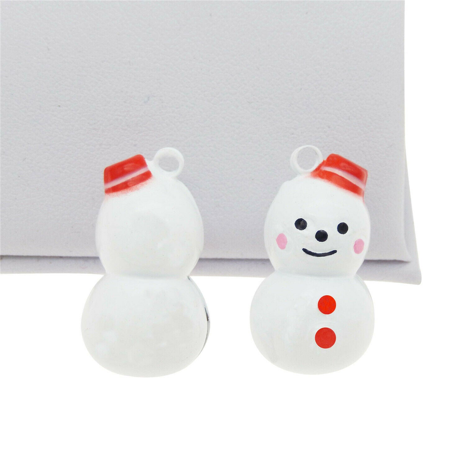 5x Christmas Jingle Bell Accessories Snowman Pendant Charm for Bracelet Necklace