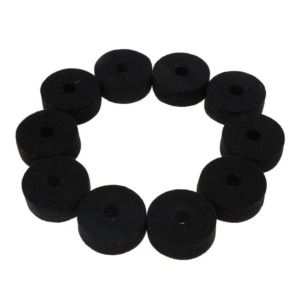 10pcs/pack Cymbal Felt Hi-Hat Washer Cushions with 12inch Tom Drum Head Skin