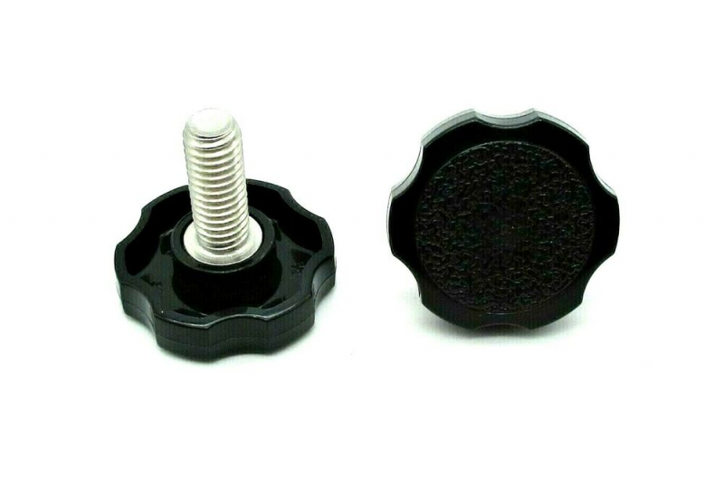 2Pcs M6X8 White Zinc-Plated Handle Rubber Head Hexagonal Torx Handle Screws