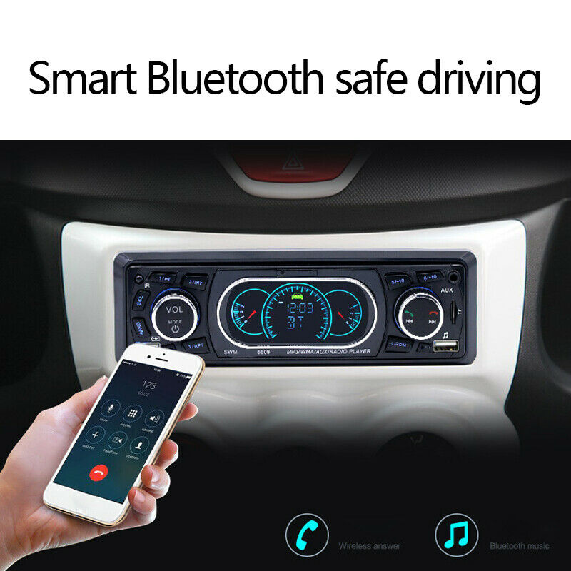 1 Din Bluetooth Digital Car Audio USB/SD/FM/WMA/MP3/WAV Radio Stereo MP3 Player