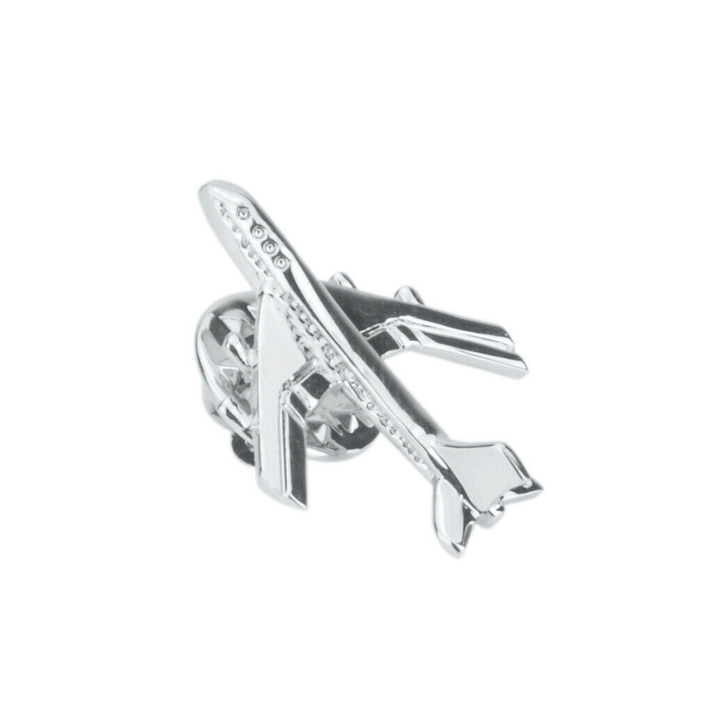 Mens Airplane Brooch Collar Pin Clip Corsage Elegant Wedding Plane Badge