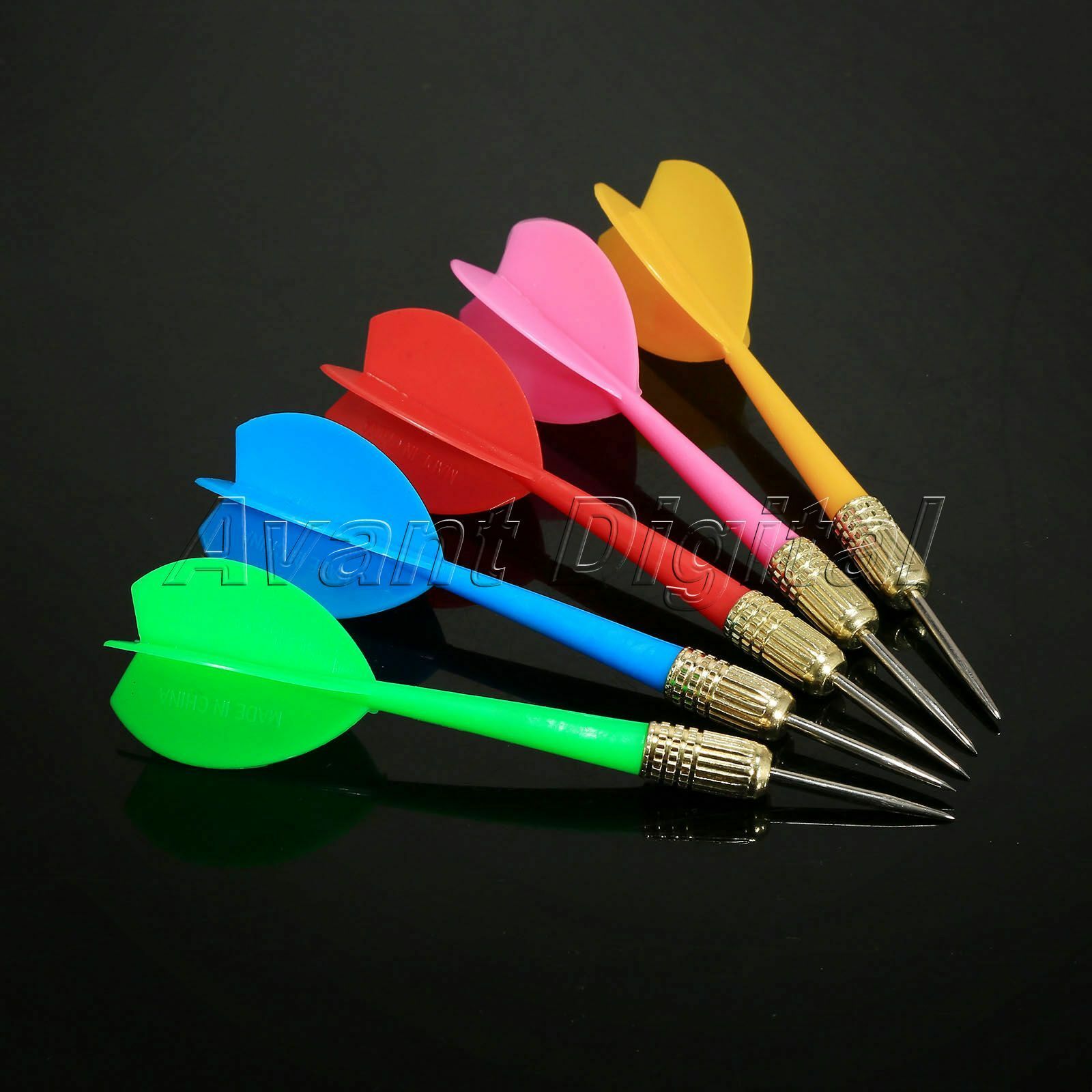 15Pcs Steel Needle Tip Darts Brass Barrel Plastic Colourful Darts 6g Dart Train