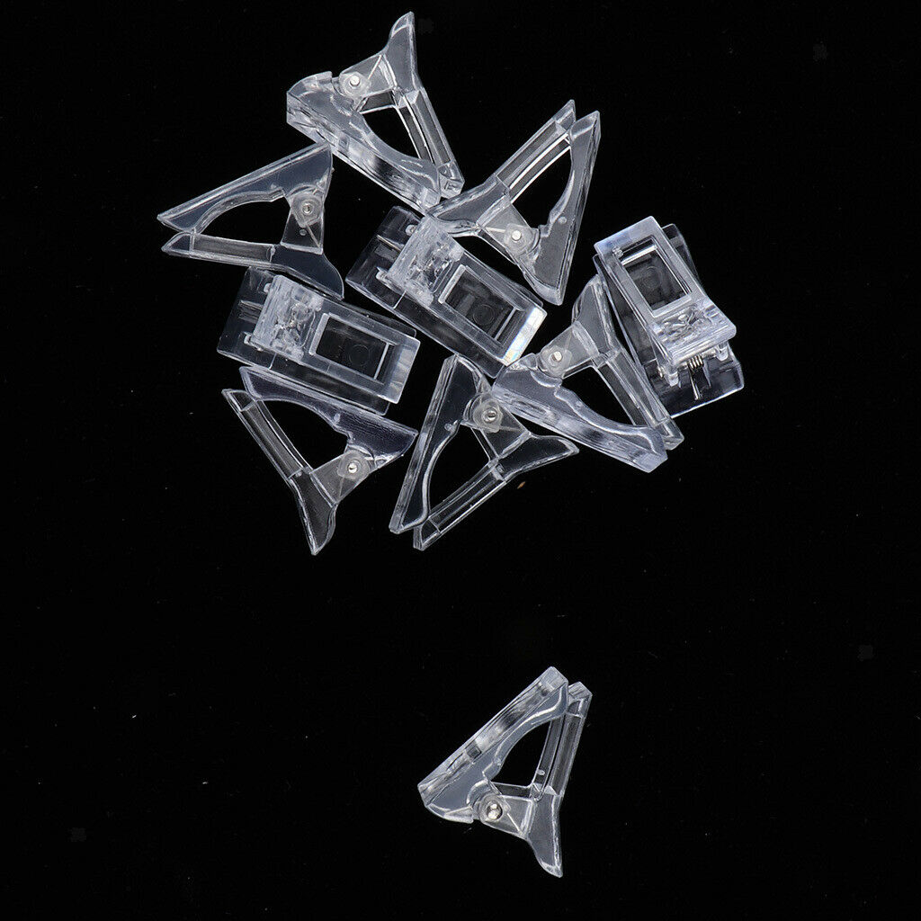 20x Nail Tips Clip for Poly Gel Quick Building Extension Manicure Art Tool