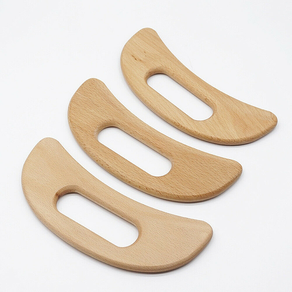 1PC Wooden Scraping Board Lymph Meridian Massage Face Neck Back Massagers Tool