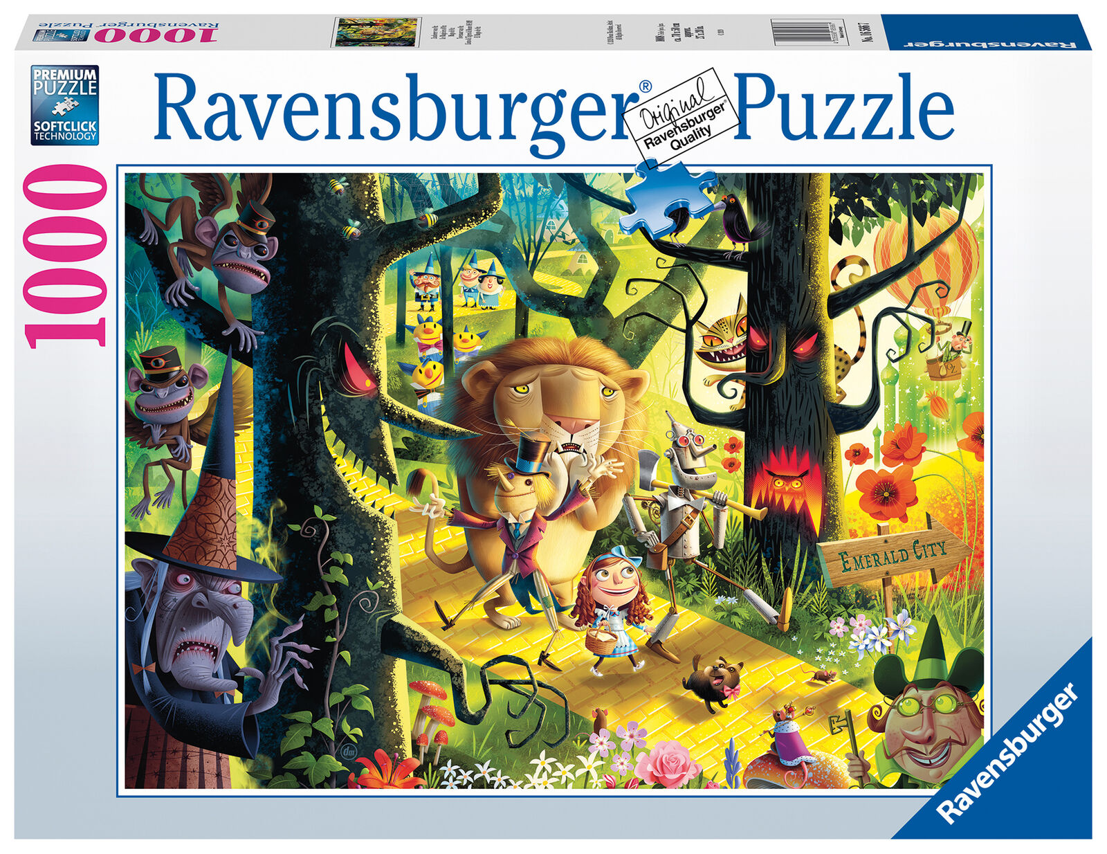 16566 Ravensburger Lions, Tigers and Bears, Oh My! (Wizard of Oz) Jigsaw 1000pc