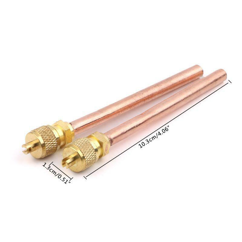 10x Air Conditioner Refrigeration Access Valves 6mm OD Copper Tube Filling Part