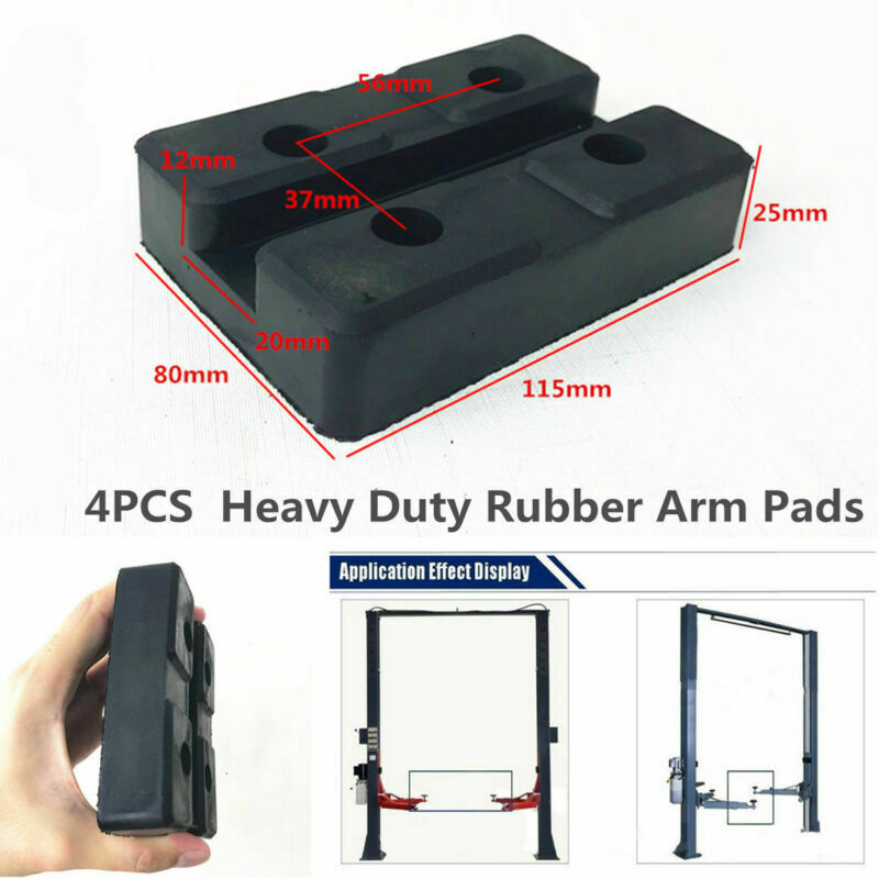 4 x Square Heavy Duty Rubber Arm Pads Car Lift Accessories For Auto Truck Hoists