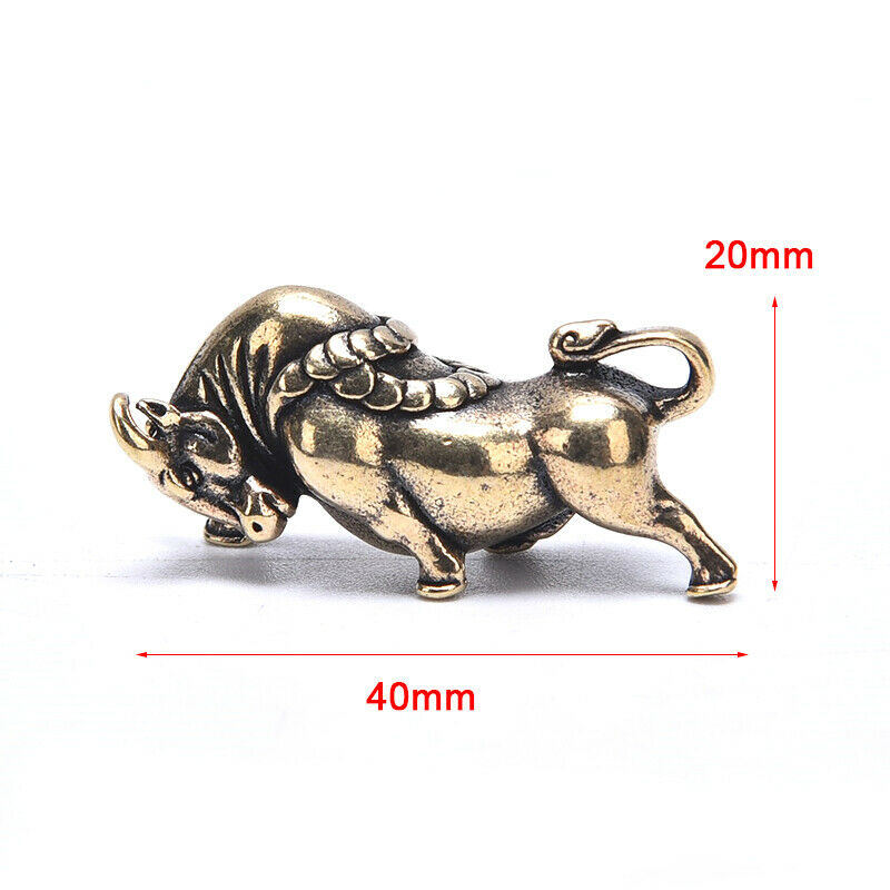 1Pc Retro Bull Statue Charms Pendant DIY Keychain Jewelry Sculpture Decor.l8