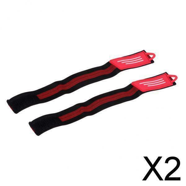 2X Stretchy Elastic Cycling Ankle Strap Leg Band Safety Gear Accessories Red