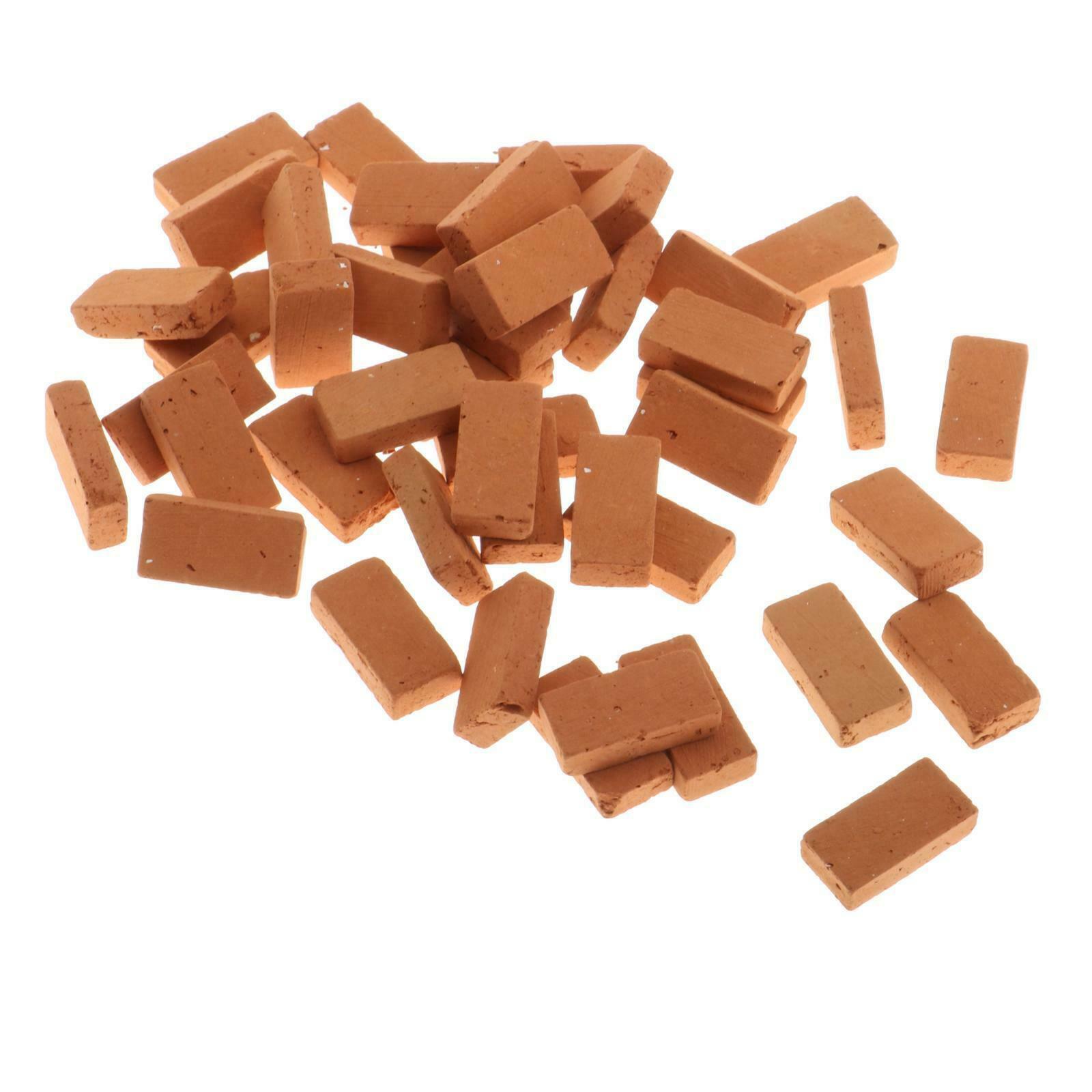 50x Realistic 1:16 Scale Clay Brick Building Armor Scenery Decoration Accs