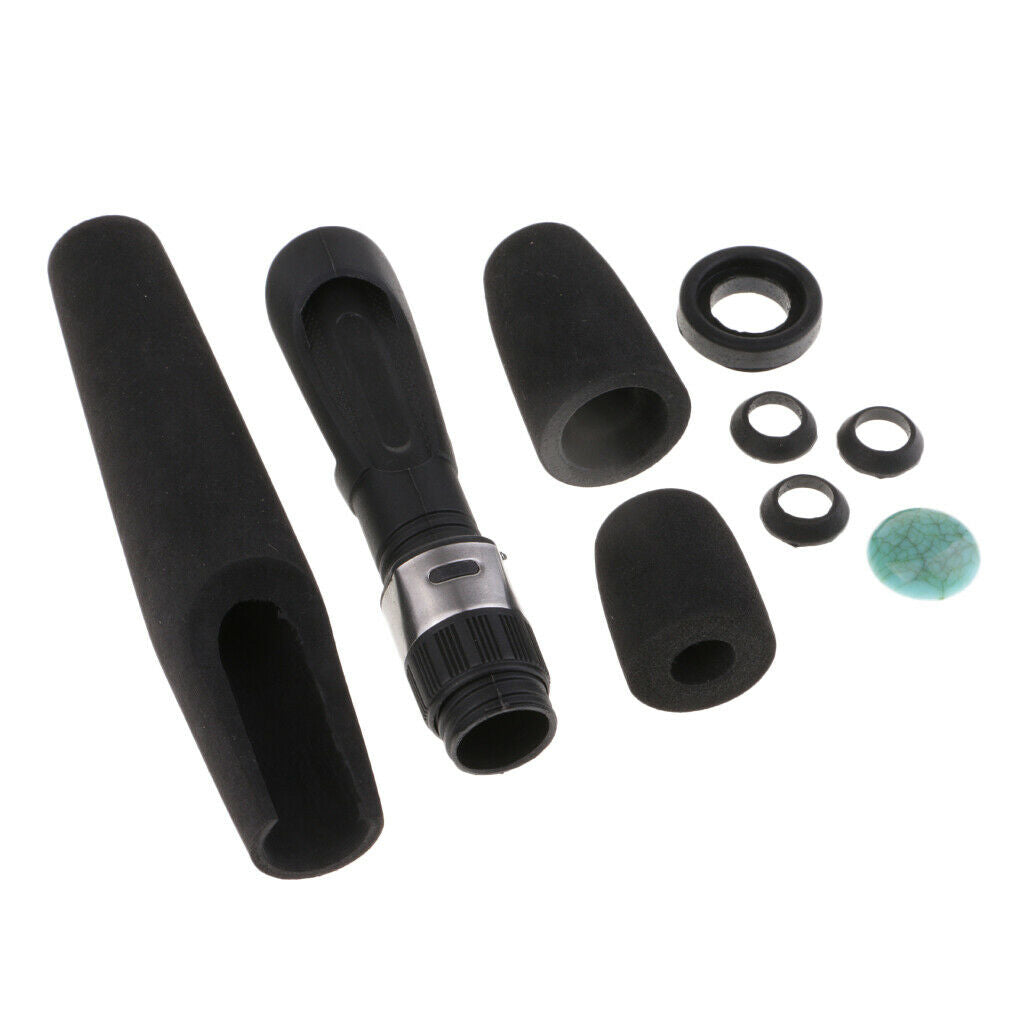 Black Foam EVA  Fishing Rod Handle Kit Long Rod Building Split Grips