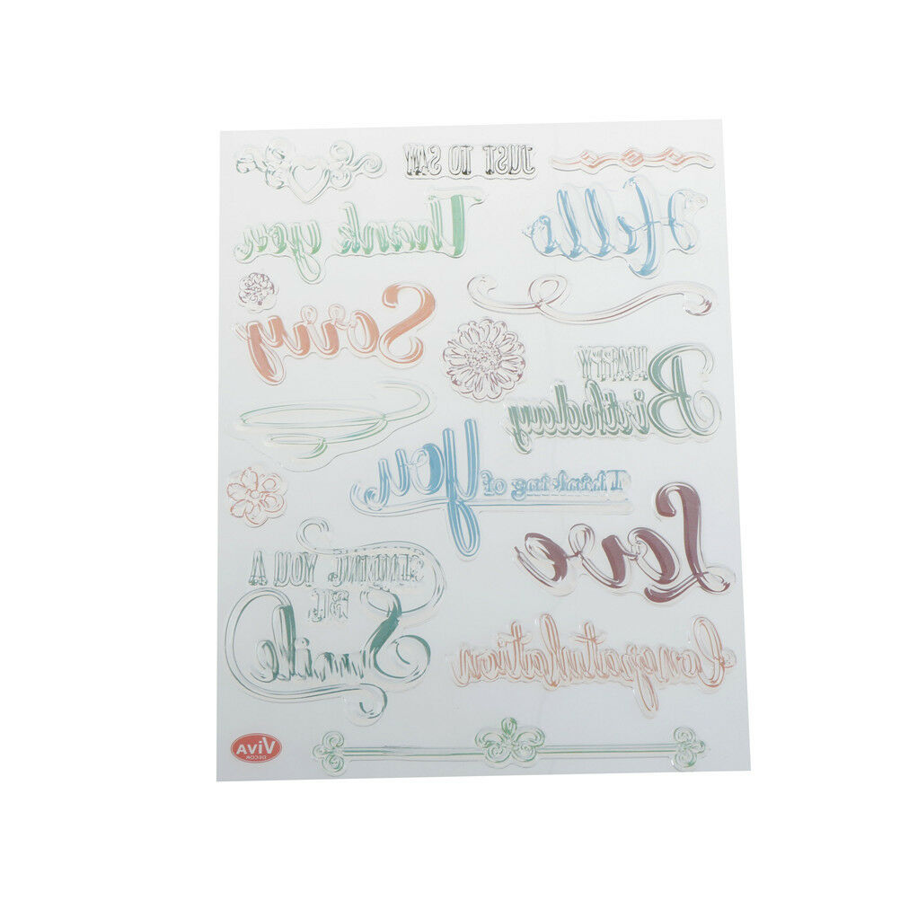 common words transparent clear silicone stamp seal for diy scrapbooking de.l8