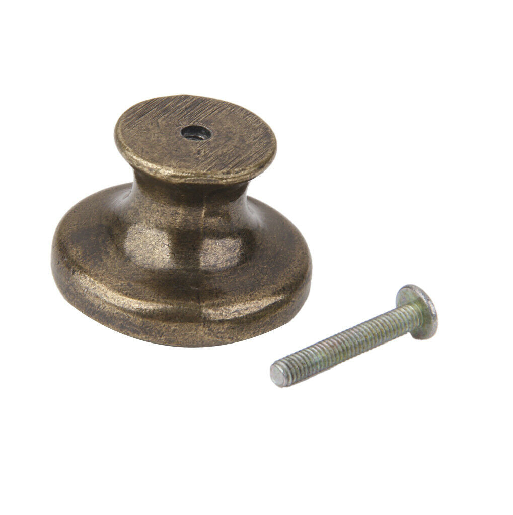 Brass Wardrobe Cabinet Pull Knob Zinc Alloy Furniture Hardware 36mm Dia 02 Decor